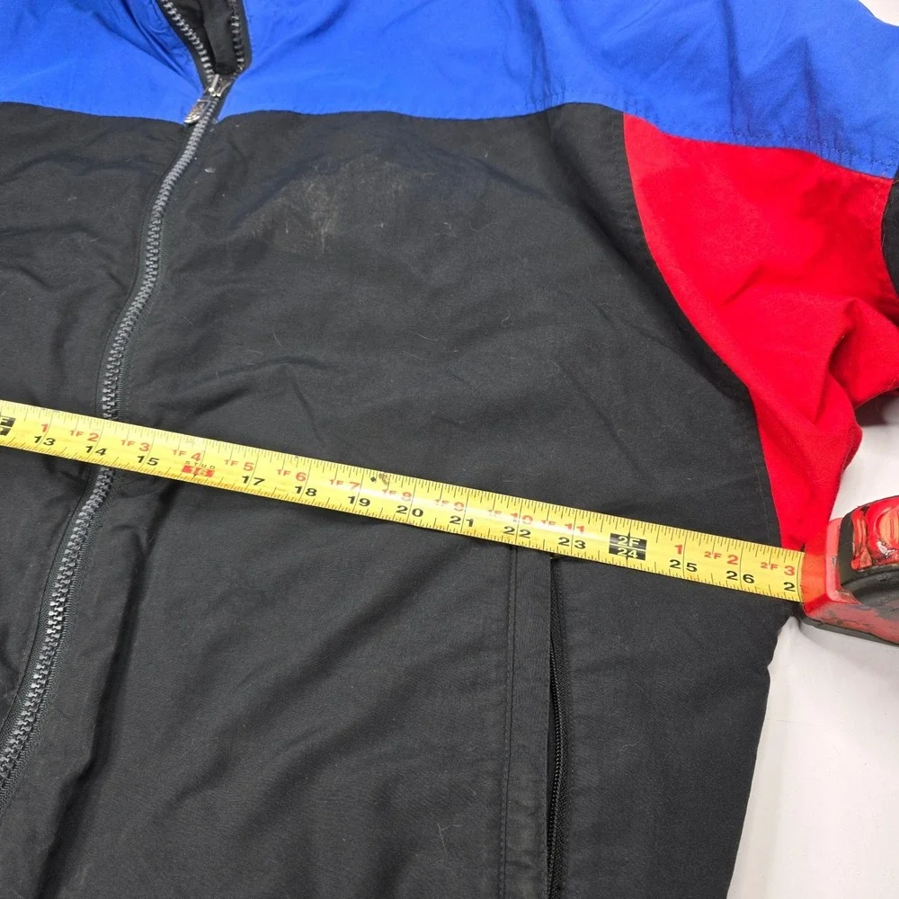 The North Face Colorblock Puffer Jacket Blue‎ Red Black Zip Up Insulated XL USA